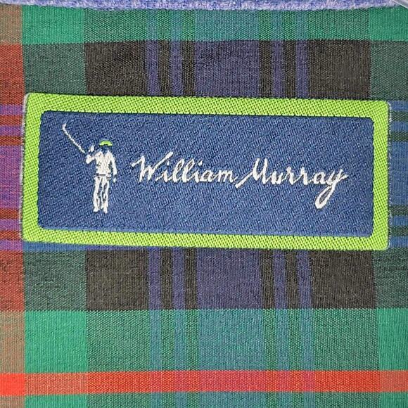 William Murray Mens Shirt Medium Short Sleeve Button Up Golf Watermelon Cocktail - Picture 10 of 11